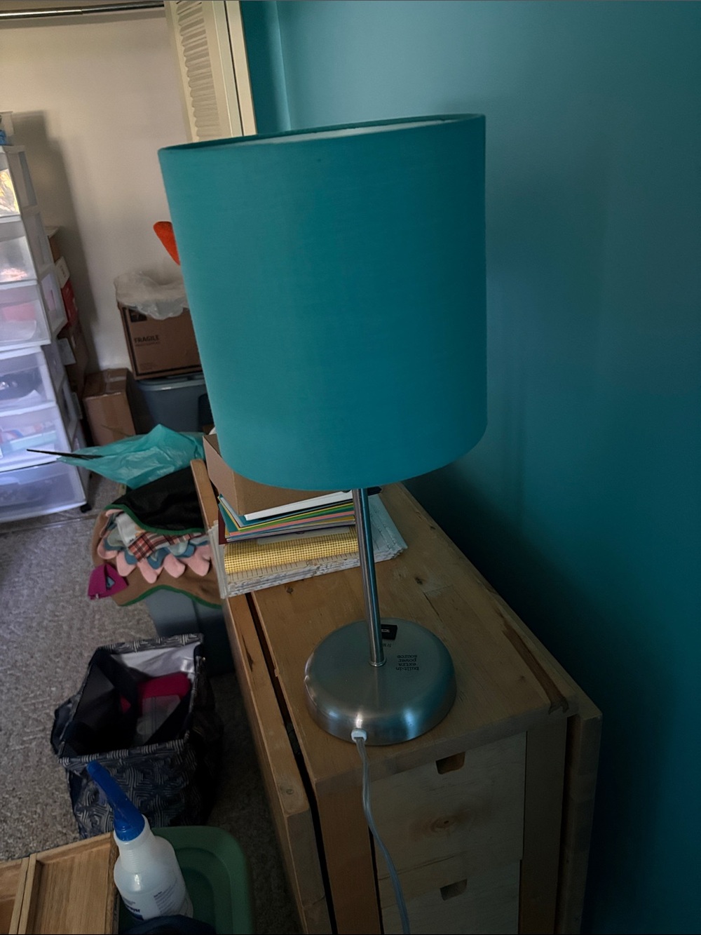 Modern Teal Table Lamp